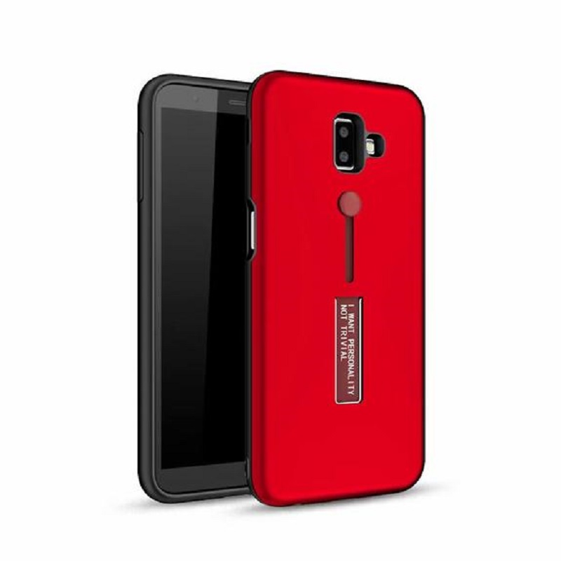 mobiletech-samsung-j6-plus-fashion-kickStand-Cover-Red